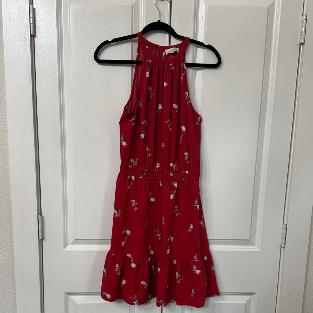 LOFT Red Floral Kids Dress